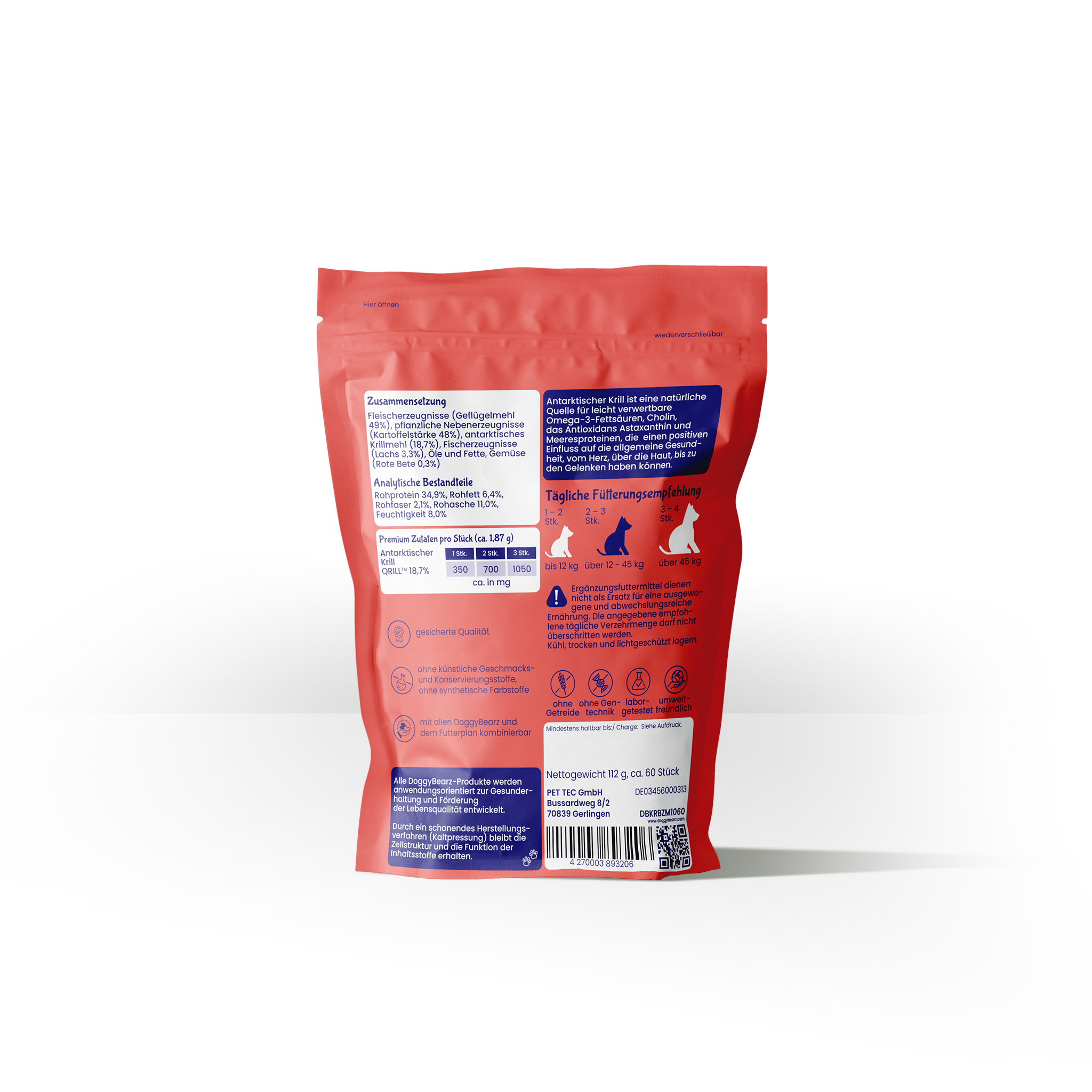 Krill Bearz für Hunde mit antarktischem Krill von DoggyBearz