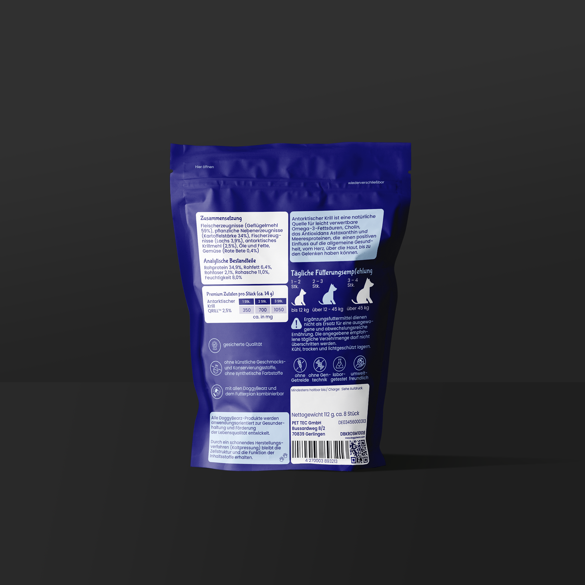 Krill Orast!x für Hunde mit antarktischem Krill von DoggyBearz