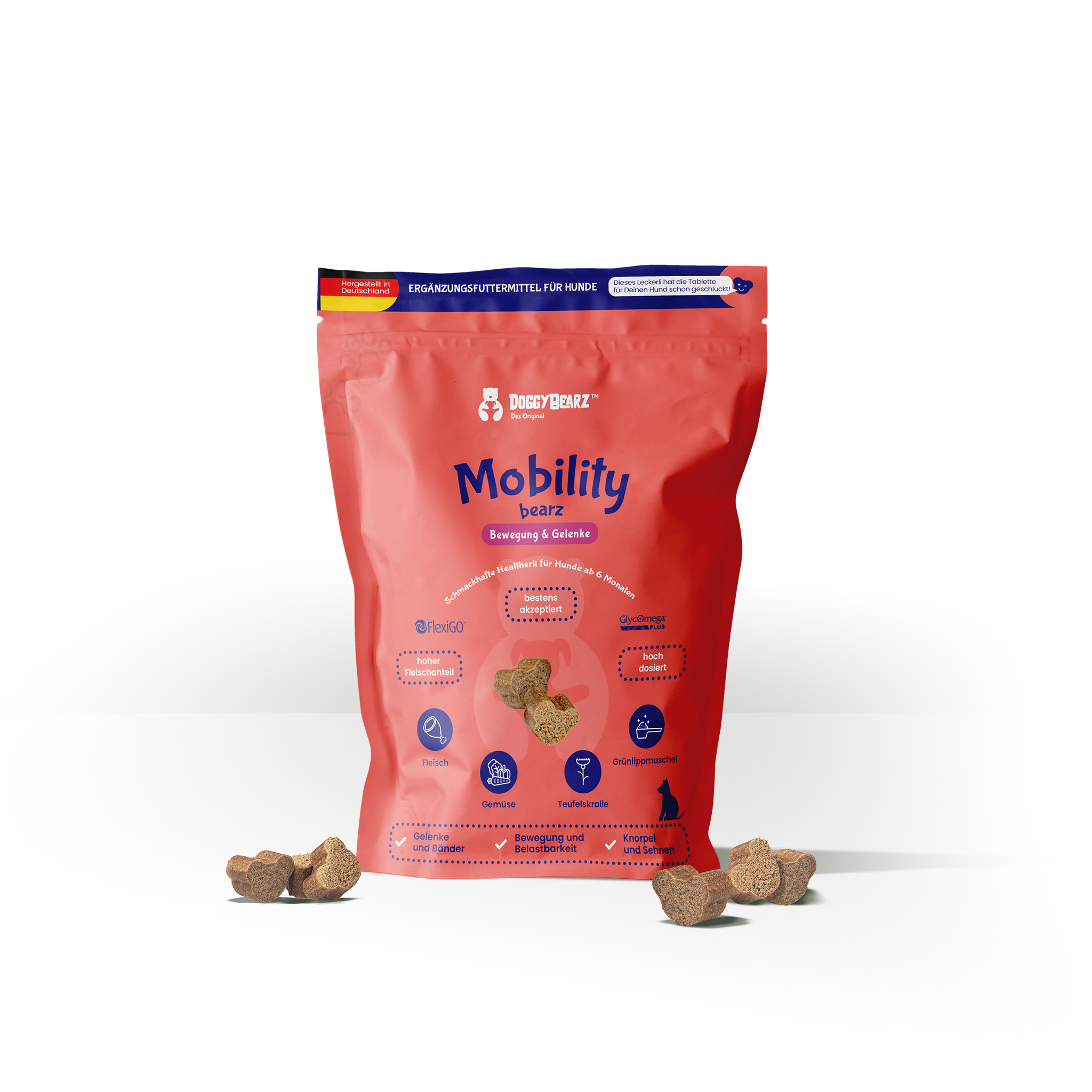Mobility bearz für Hunde, mit Teufelskralle und Grünlippmuschel, von DoggyBearz