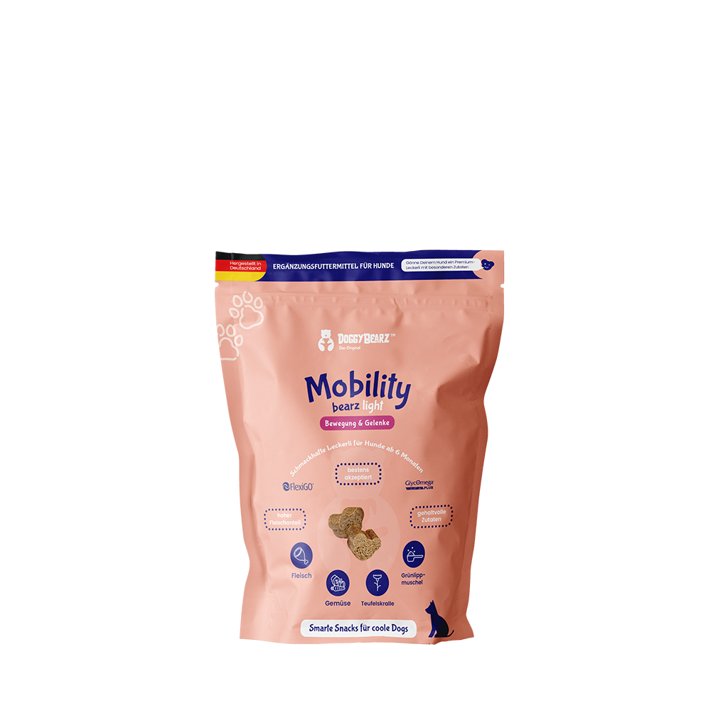Mobility light Trainingsnack für Hunde mit Teufelskralle und Grünlippenmuschel von DoggyBearz