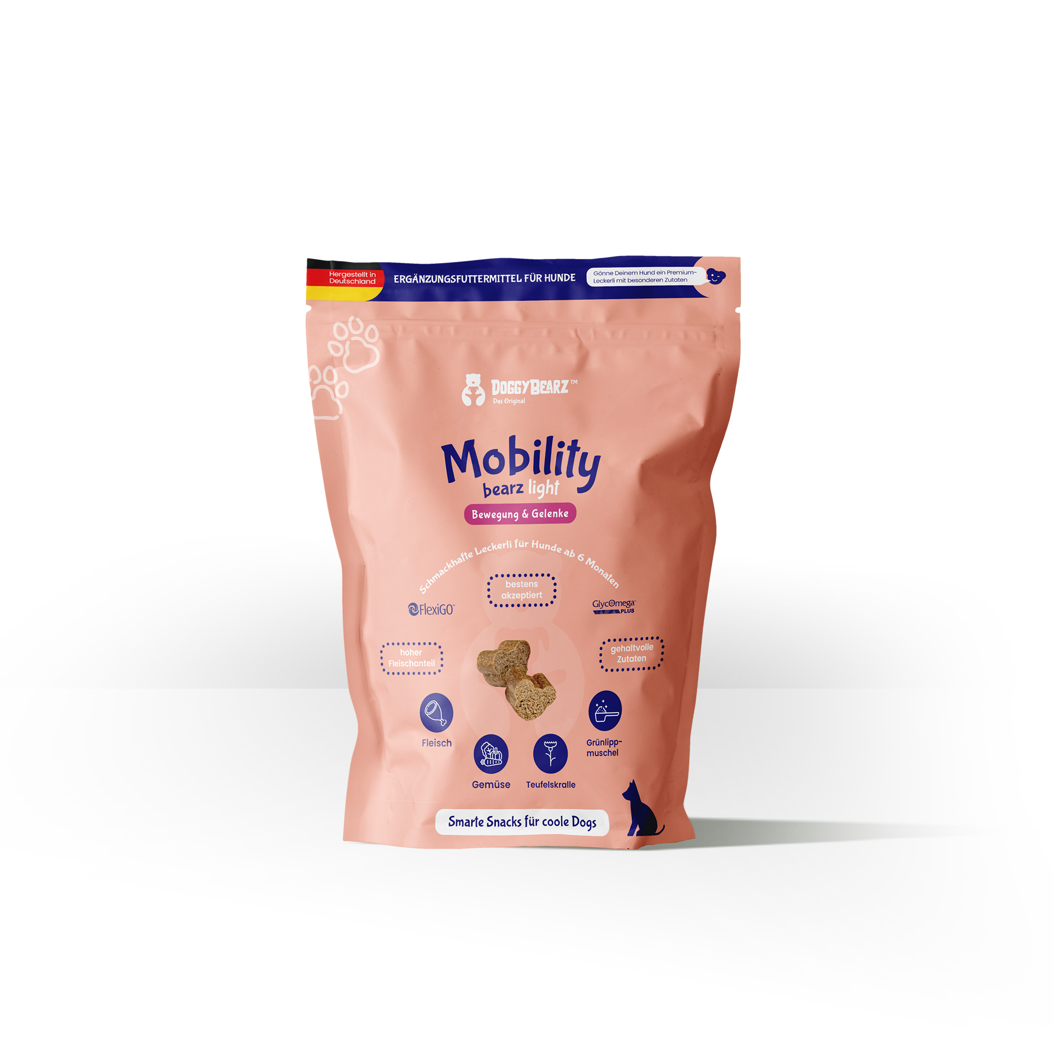 Mobility light Trainingsnack für Hunde mit Teufelskralle und Grünlippenmuschel von DoggyBearz