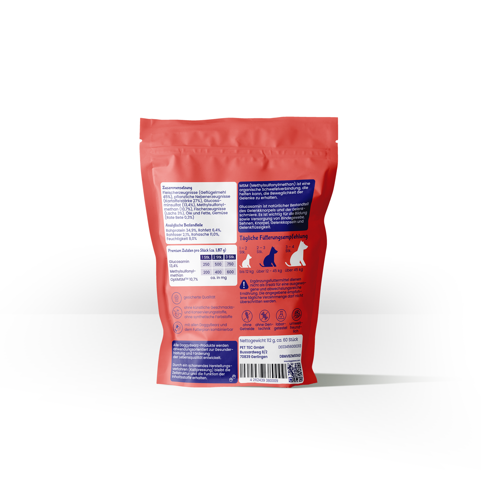 Moving bearz für Hunde, mit Glucosamin und MSM, von DoggyBearz