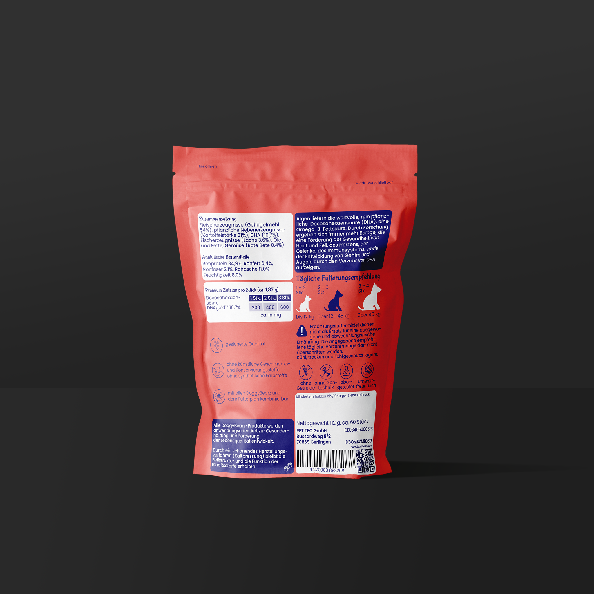 Omega Bearz mit DHAgold Algenöl von DoggyBearz