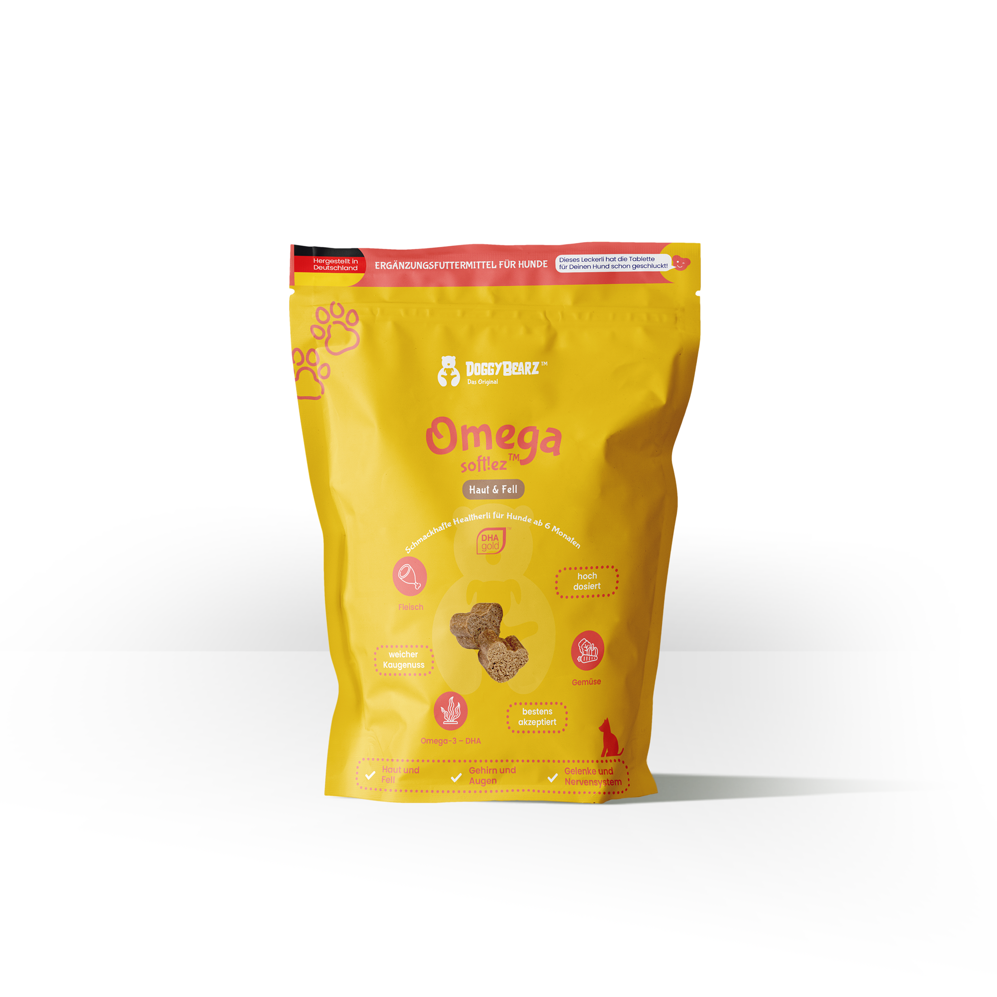 Omega soft!ez mit DHAgold Algenöl von DoggyBearz