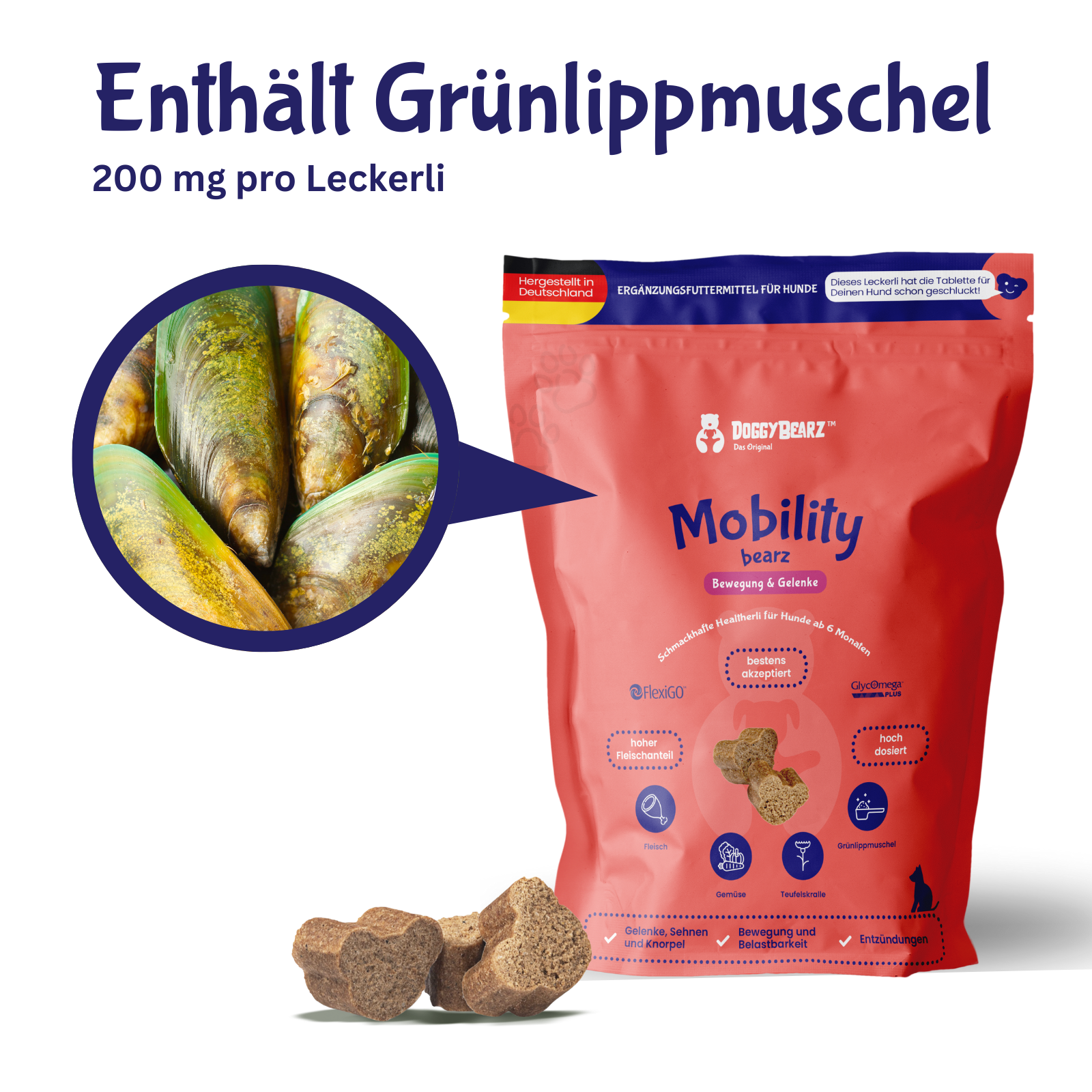 Gelenk Cracker mit Grünlippmuschel und Teufelskralle