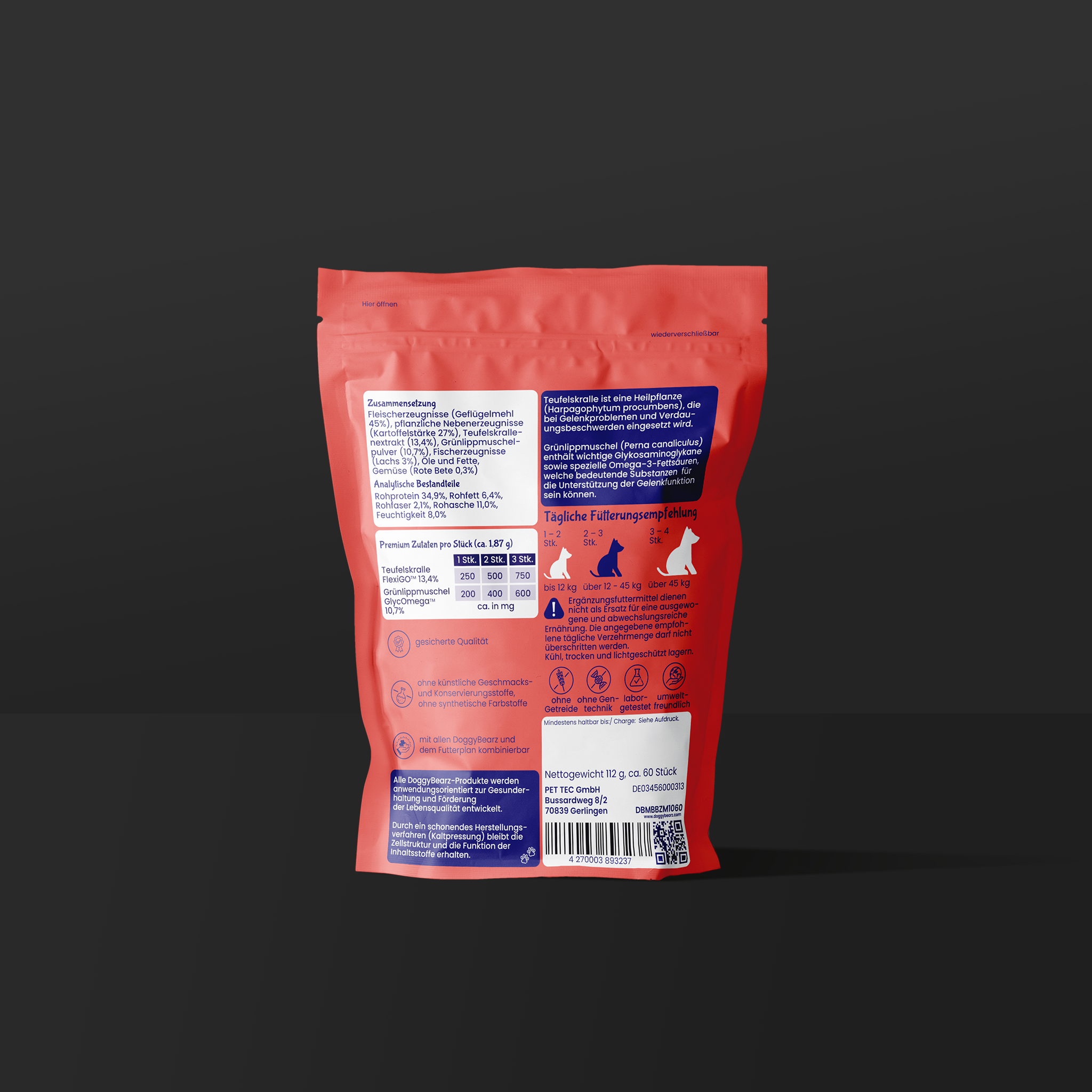 Mobility Bearz für Hunde mit Teufelskralle und Grünlippenmuschel von DoggyBearz