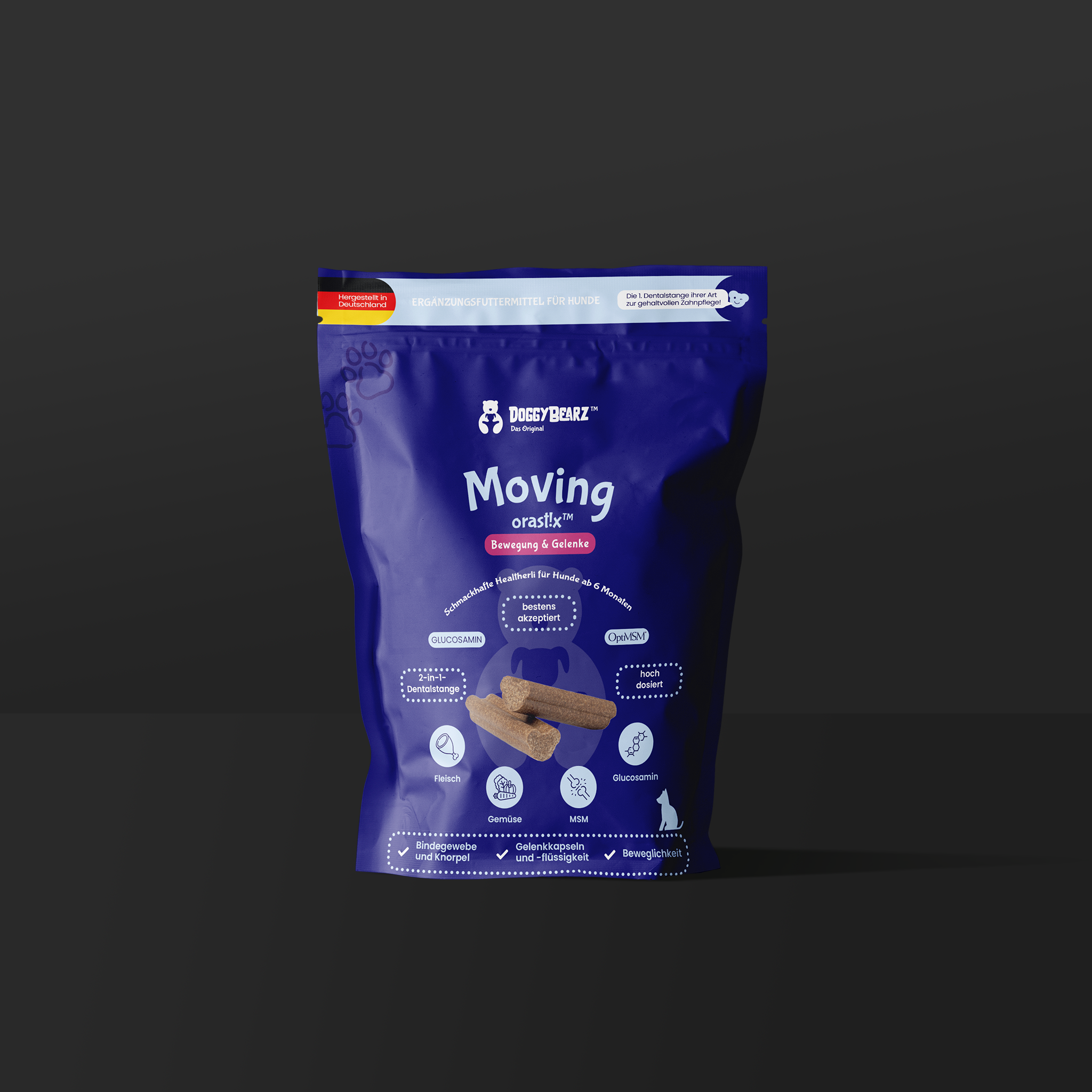 Moving Orast!x für Hunde mit Glucosamin und MSM von DoggyBearz